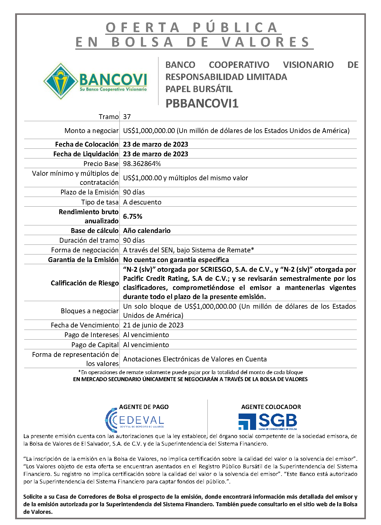 AVISO COLOCACION PBBANCOVI1 T 37