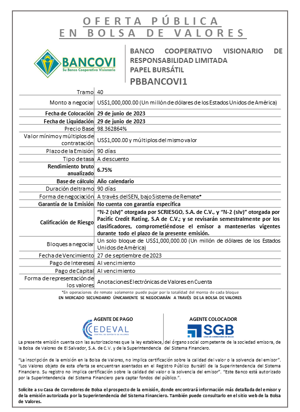 AVISO COLOCACION PBBANCOVI1 T 40