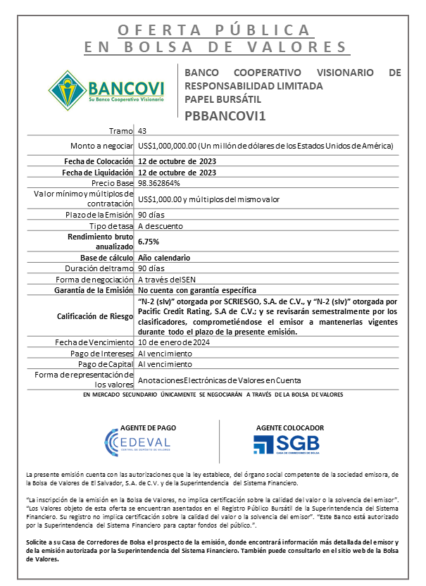AVISO COLOCACION PBBANCOVI1 T 43