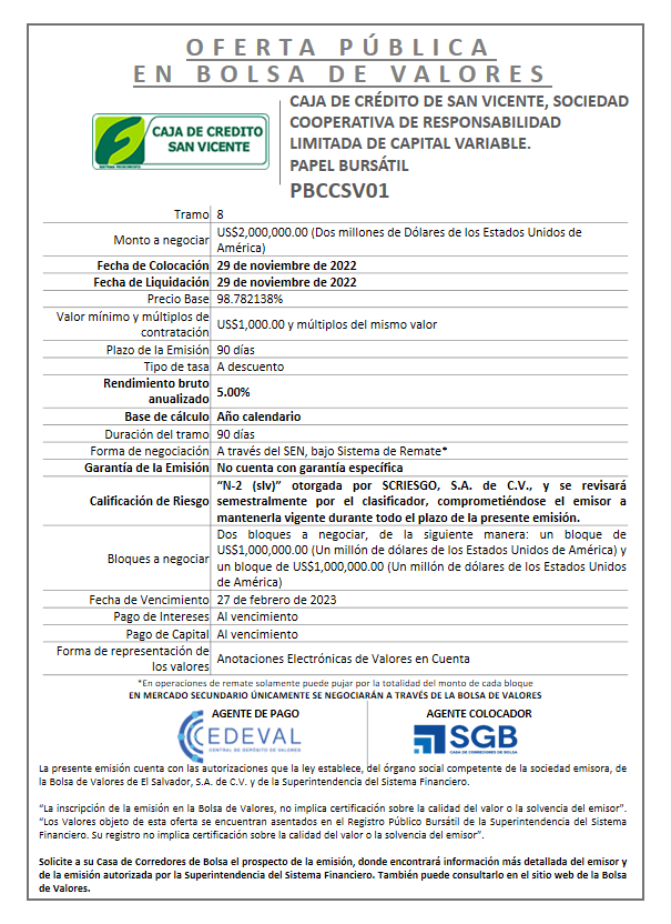 AVISO COLOCACION PBCCSV01 T8