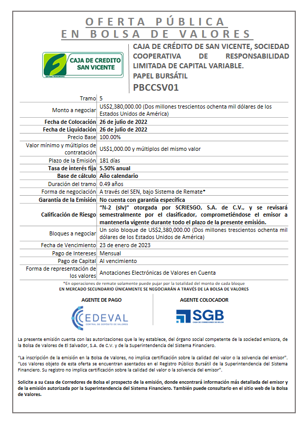 AVISO COLOCACION PBCCSV01 T5