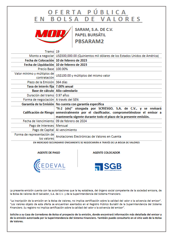 AVISO COLOCACION PBSARAM2 T19