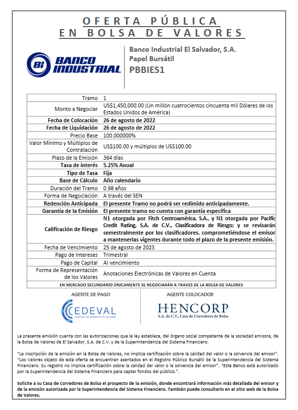AVISO COLOCACION Tramo 1 PBBIES1