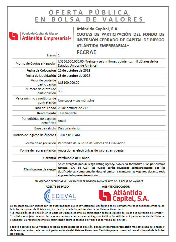 AVISO COLOCACION Tramo 1 FCCRAE