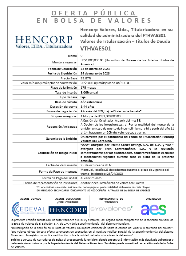 AVISO COLOCACION VTHVAES01 T 9 b