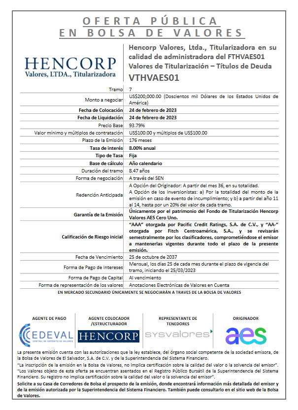 AVISO COLOCACION VTHVAES01 T7