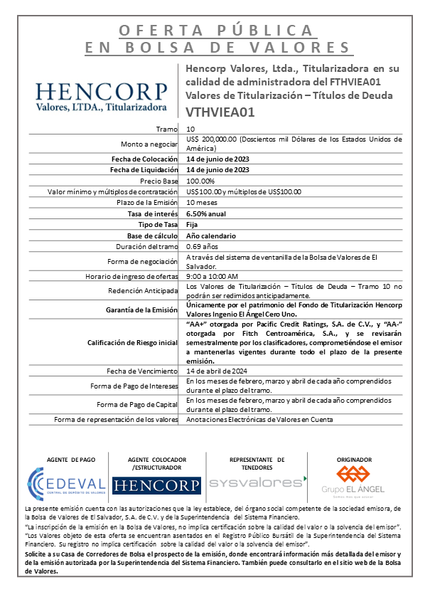 AVISO COLOCACION VTHVIEA01 T 10