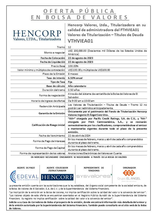 AVISO COLOCACION VTHVIEA01 T 12