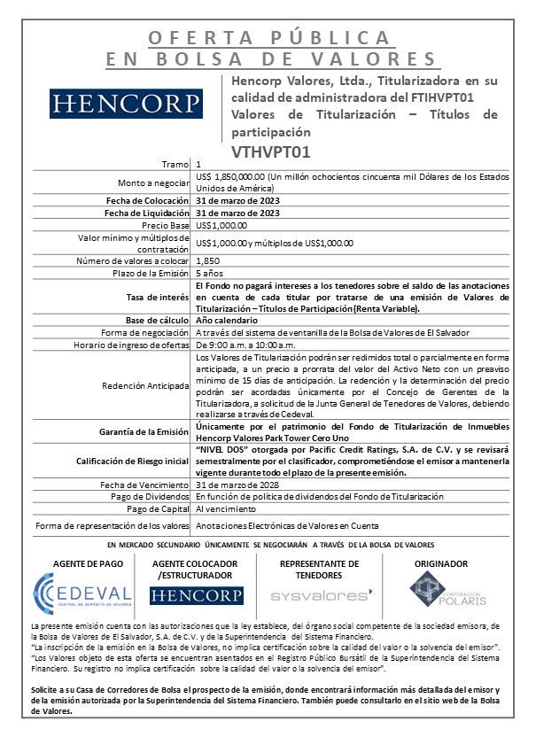 AVISO COLOCACION VTHVPT01 T 1