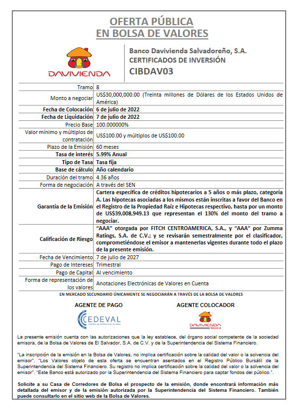 Aviso colocacion CIBDAV03 T8