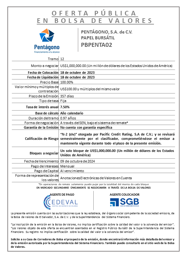 PUBLICACION AVISO DE COLOCACION PBPENTA02 T12