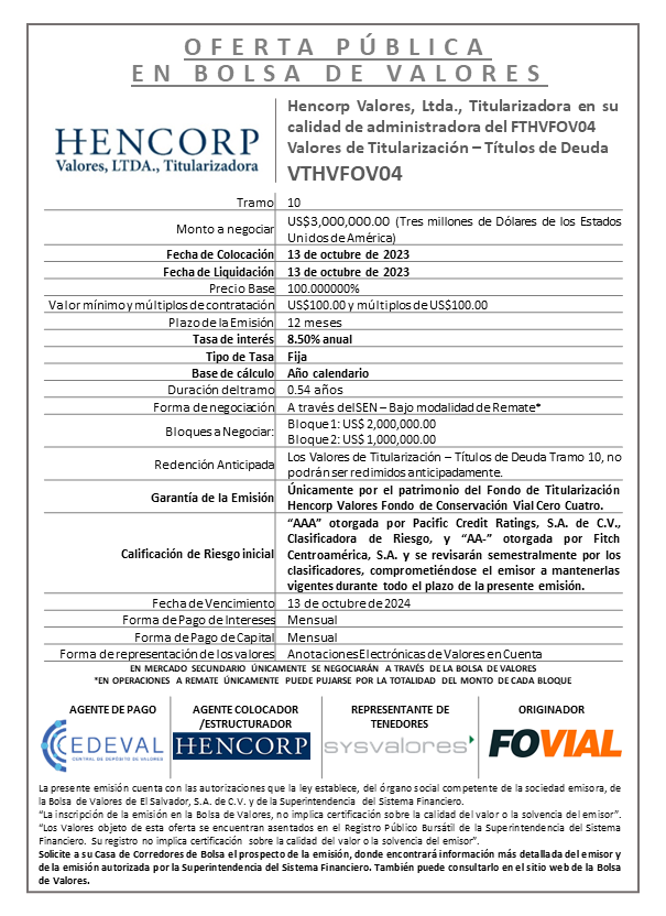 Publicacion aviso de colocacion VTHVFOV04 T10