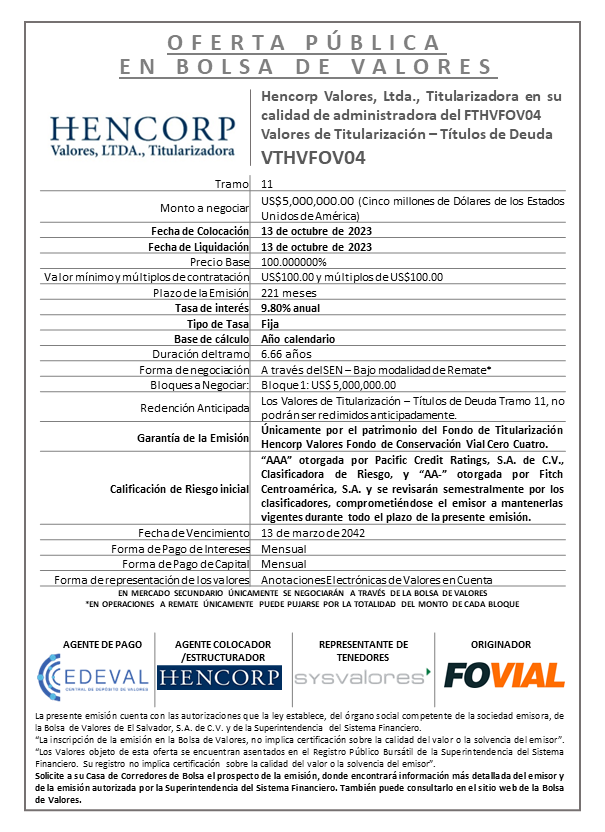 Publicacion aviso de colocacion VTHVFOV04 T11